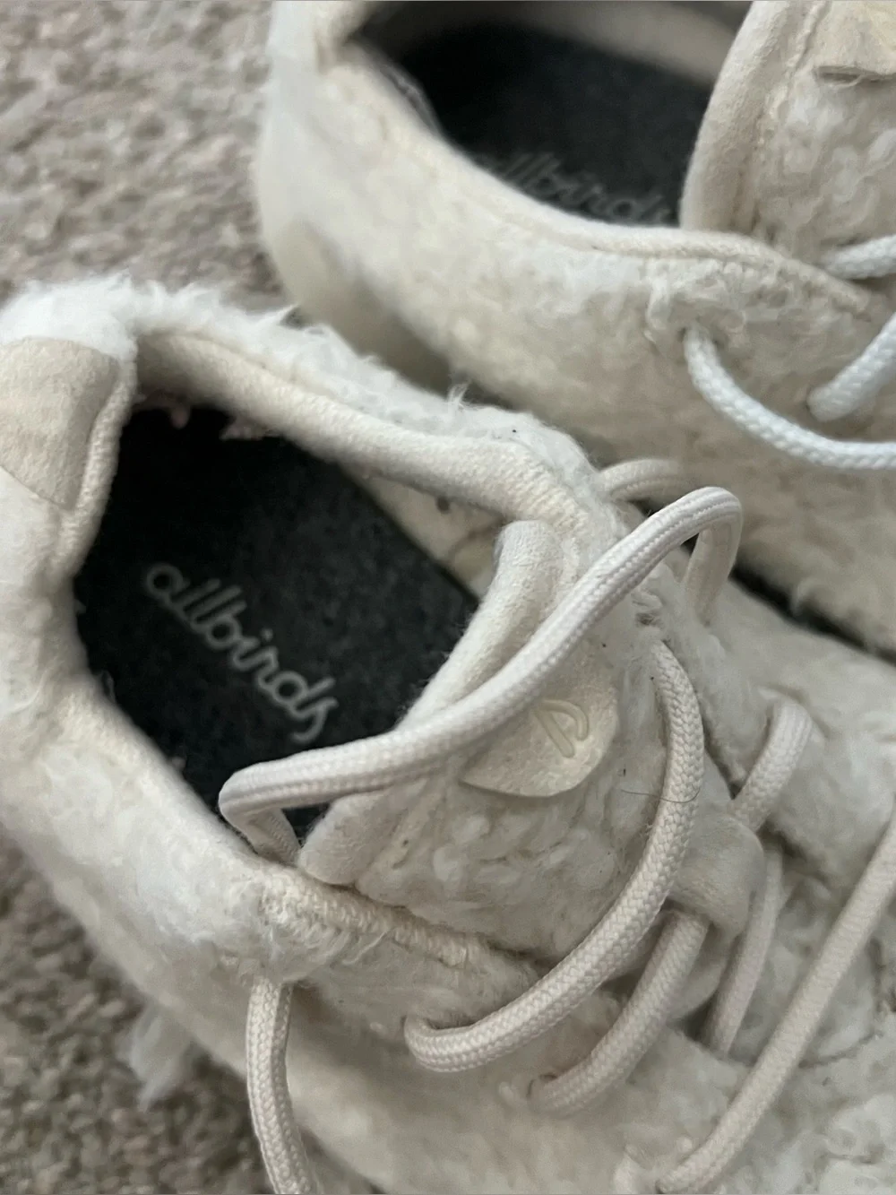 Allbirds Kids Cream Sherpa Sneakers Size 1